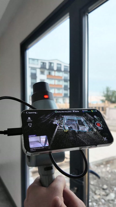 Tarayıcı ekranında yapıya ait yoğun nokta bulutu görüntüleniyor