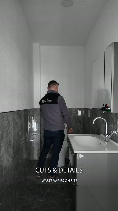 Banyo içindeki lavabo, ayna ve duvarlar tarama kapsamına alınıyor