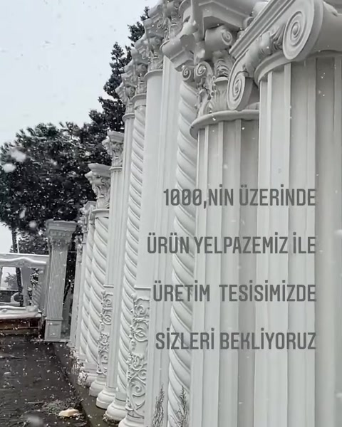 4 Mevsim Uyumlu Poliüretan Dekoratif Ürün Modelleri ve Polure Poliüretan Sütun İmalatı — 0:24