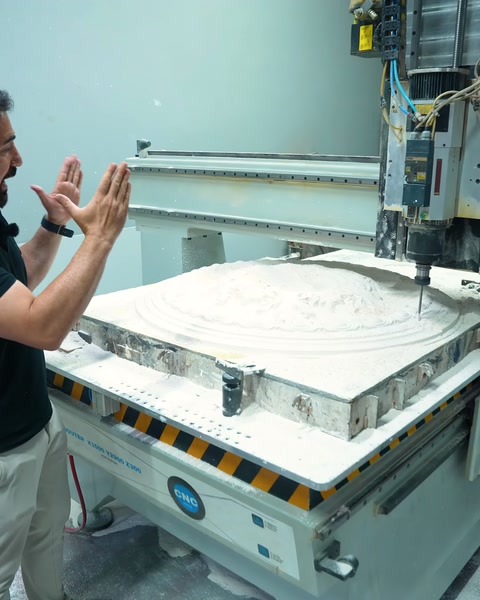 CNC tezgahında işlenmiş kartonpiyer göbek deseni yakın görünüm