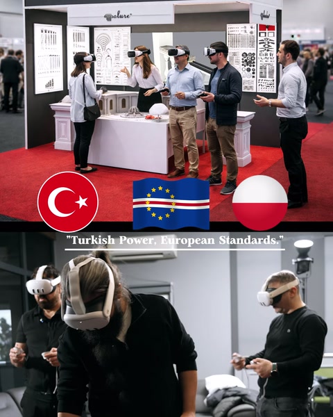 Katılımcıların VR gözlükleriyle sanal showroom deneyimini incelemesi