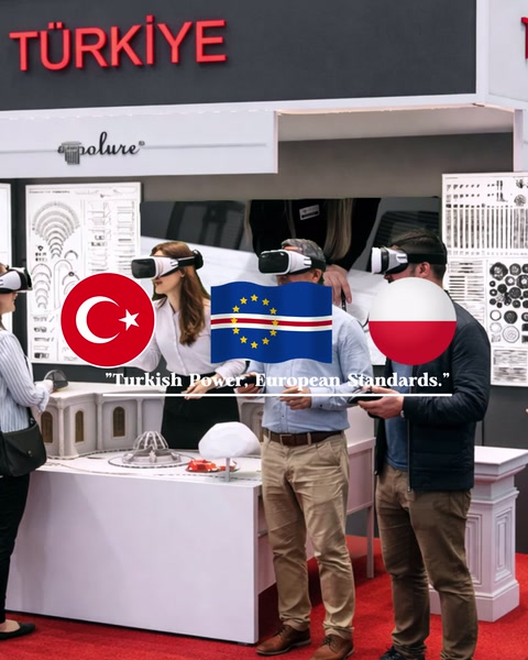 Budma fuar standında VR deneyimi ve dekoratif numune sergisi