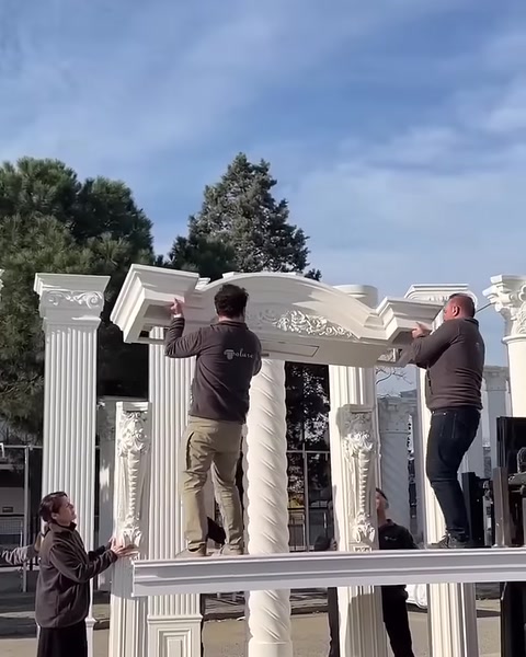Polure Poliüretan Sütun Başlıkları İmalatı Dış Cephe Söve Kat Silmesi Modelleri — 0:27
