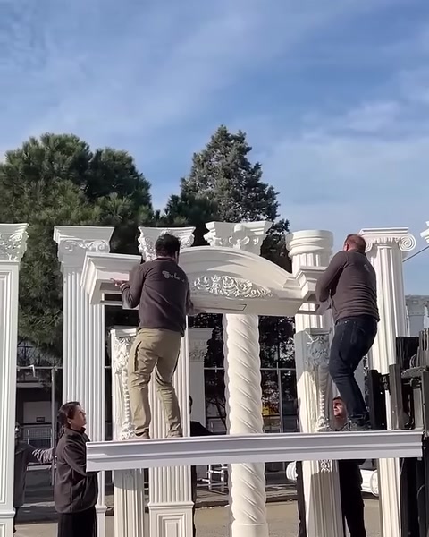 Polure Poliüretan Sütun Başlıkları İmalatı Dış Cephe Söve Kat Silmesi Modelleri — 0:29