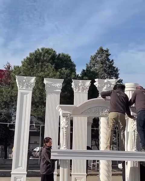 Polure Poliüretan Sütun Başlıkları İmalatı Dış Cephe Söve Kat Silmesi Modelleri — 0:39