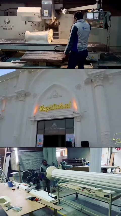 Düğün Salonu Sütun, Söve ve Kartonpiyer Dekorasyonu