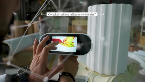 Dekoratif kabartmalı panel el terminaliyle nokta nokta taranıyor
