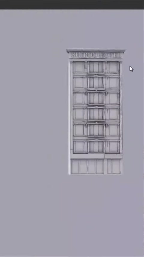Dekoratif cephe tasarımının bilgisayar ortamındaki üç boyutlu görünümü