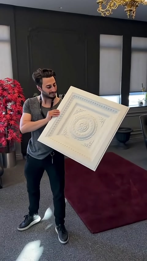 Kare Kaset Kubbe ve Geometrik Poliüretan Tavan Panelleri