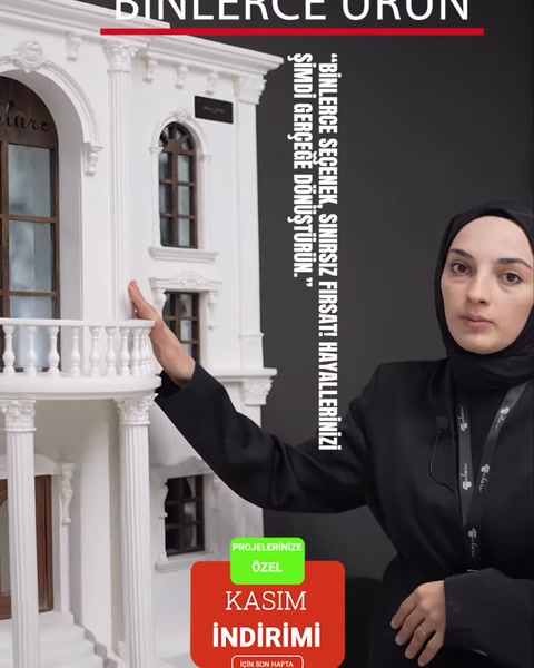 Söve ve dekoratif korkuluklarla düzenlenmiş klasik cephe örneği sergileniyor
