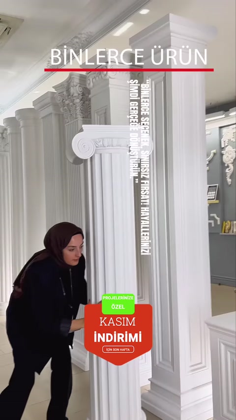 Poliüretan Dekoratif Ürün İmalatı: Sütun, Söve, Kartonpiyer, Çıta ve Kiriş
