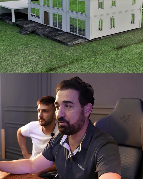 Villa cephesinde pencere çevresi dekoratif detayları modelleniyor