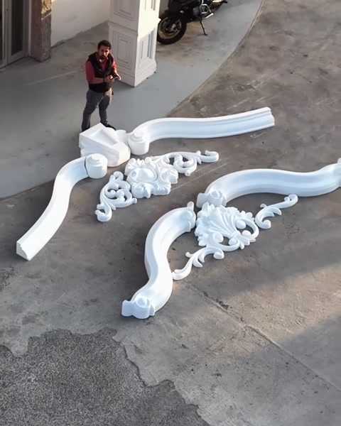 Poliüretan Özel Üretim Taç Pediment Modelleri – CNC Özel Tasarım Ürün İmalatı — 0:15