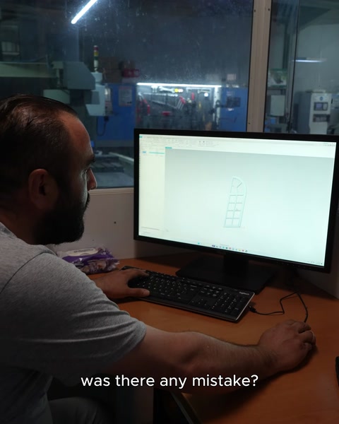 Bilgisayarda 3D pencere modeli üretim öncesi kontrol ediliyor