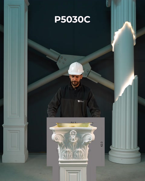 Korint sütun başlığı teknik çizim kodu ekranda gösteriliyor