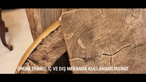 Kütük kesitinde doğal damar ve yaş halkası ayrıntıları