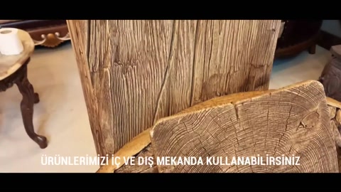 Dekoratif kiriş ucunda oyma ahşap damar görünümü