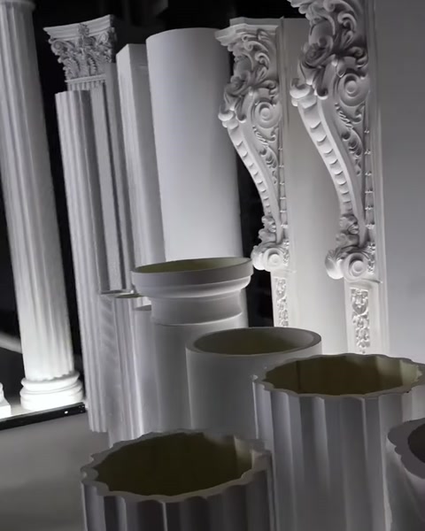 Poliüretan Kare ve Dairesel Sütun Başlıkları ile Klasik Mimari Şıklığı — 0:16