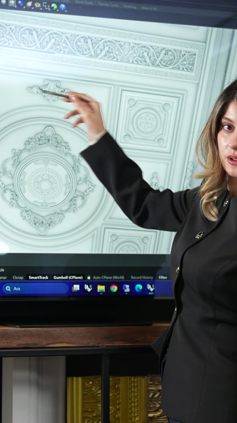 Bilgisayar ekranında dairesel motif tasarımının incelenmesi